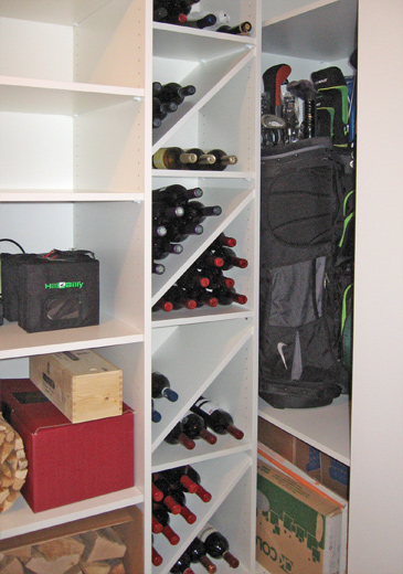 Golfschrank und Weinregal